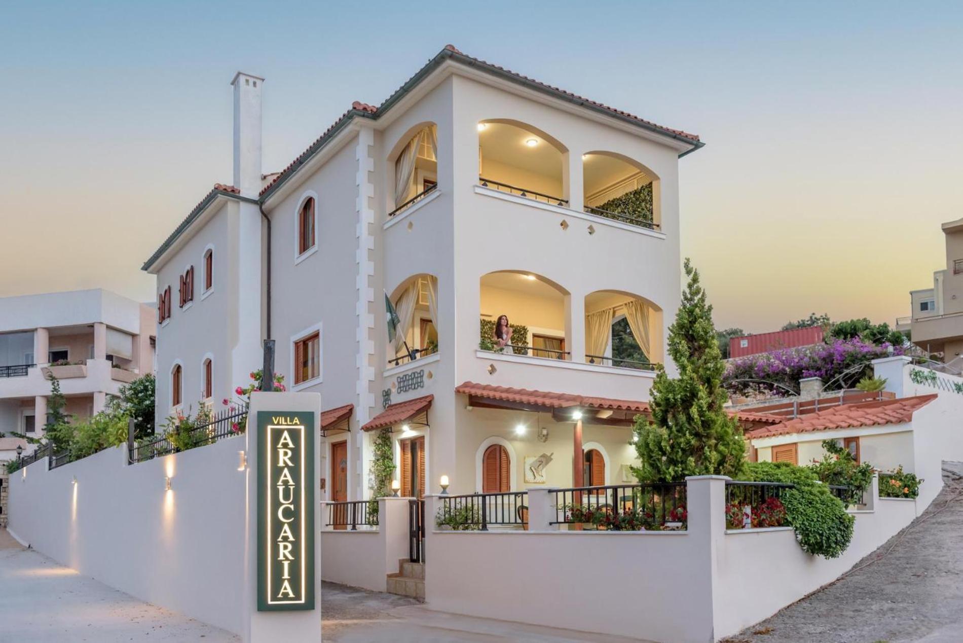 Villa Araucaria - Private Pool, Jacuzzi, Sea View Rethymno Exterior foto